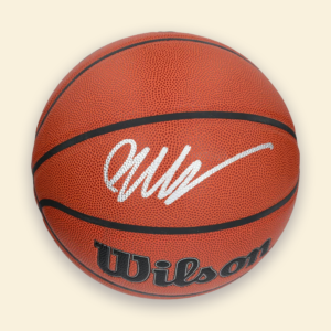 VictorWembanyamaAutographedSignedBasketballWilson2023RookieNBADraftAuthenticSeriesAuto Victor Wembanyama Autographed Basketball With Fanatics COA